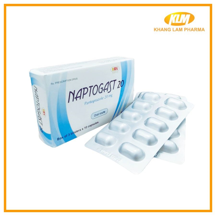 Naptogast 20 - Phòng và điều trị các bệnh dạ dày, tá tràng