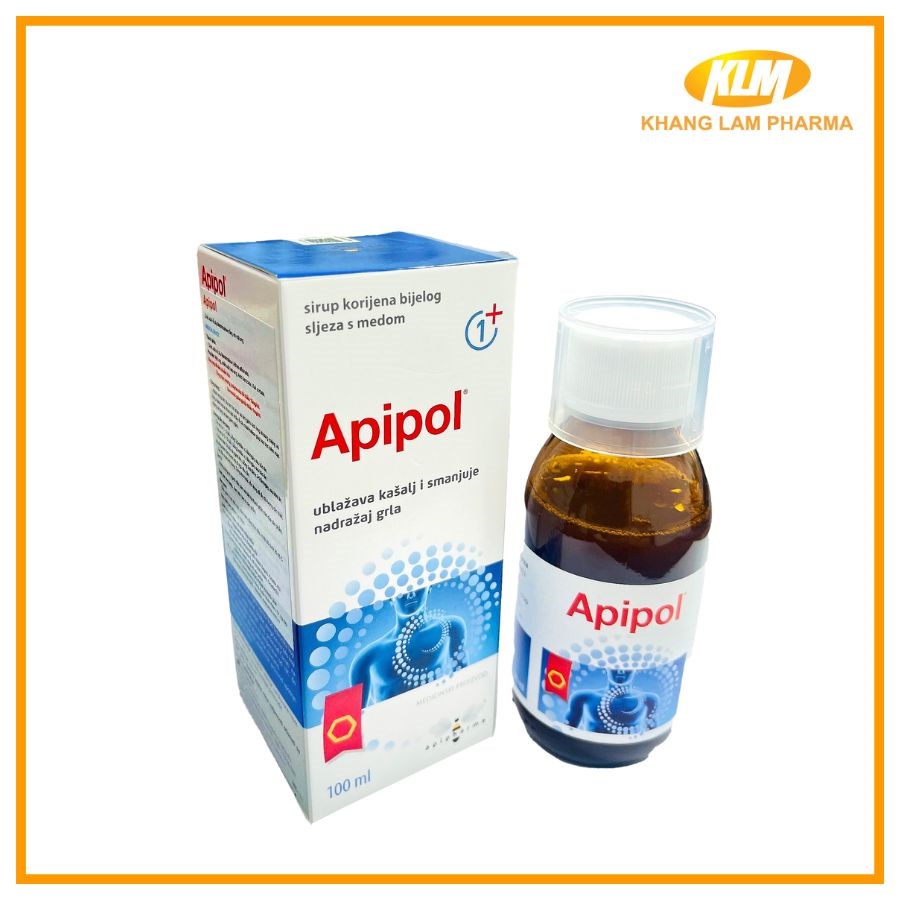 Siro ho APIPOL - Hỗ trợ giảm ho, bảo vệ niêm mạc miệng họng (Lọ 100ml)