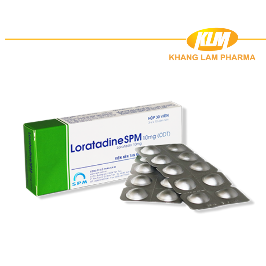Loratadine - SPM 10mg -  Điều trị viêm mũi dị ứng, viêm kết mạc dị ứng