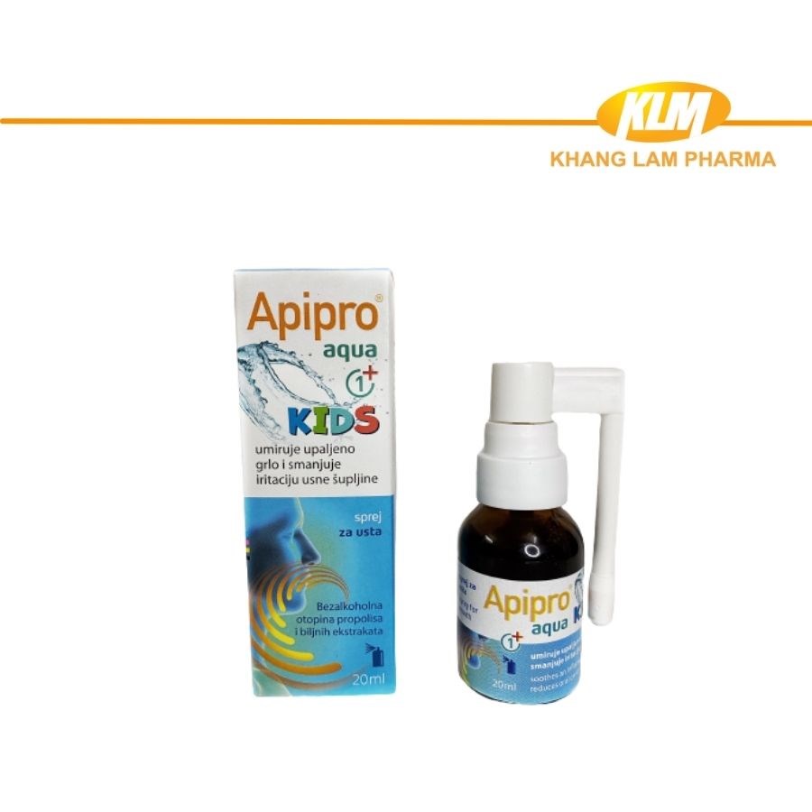 Apipro Kids  - Xịt họng keo ong dành cho trẻ em từ 1 tuổi giảm ho, ngứa rát, đau họng