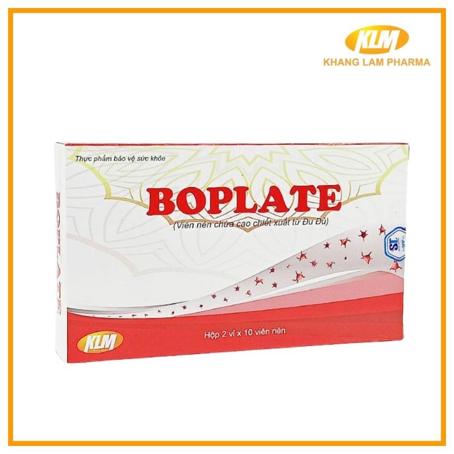 Boplate - Giải pháp cho giảm tiểu cầu, tăng cường tái tạo tiểu cầu (Hộp 20 viên)