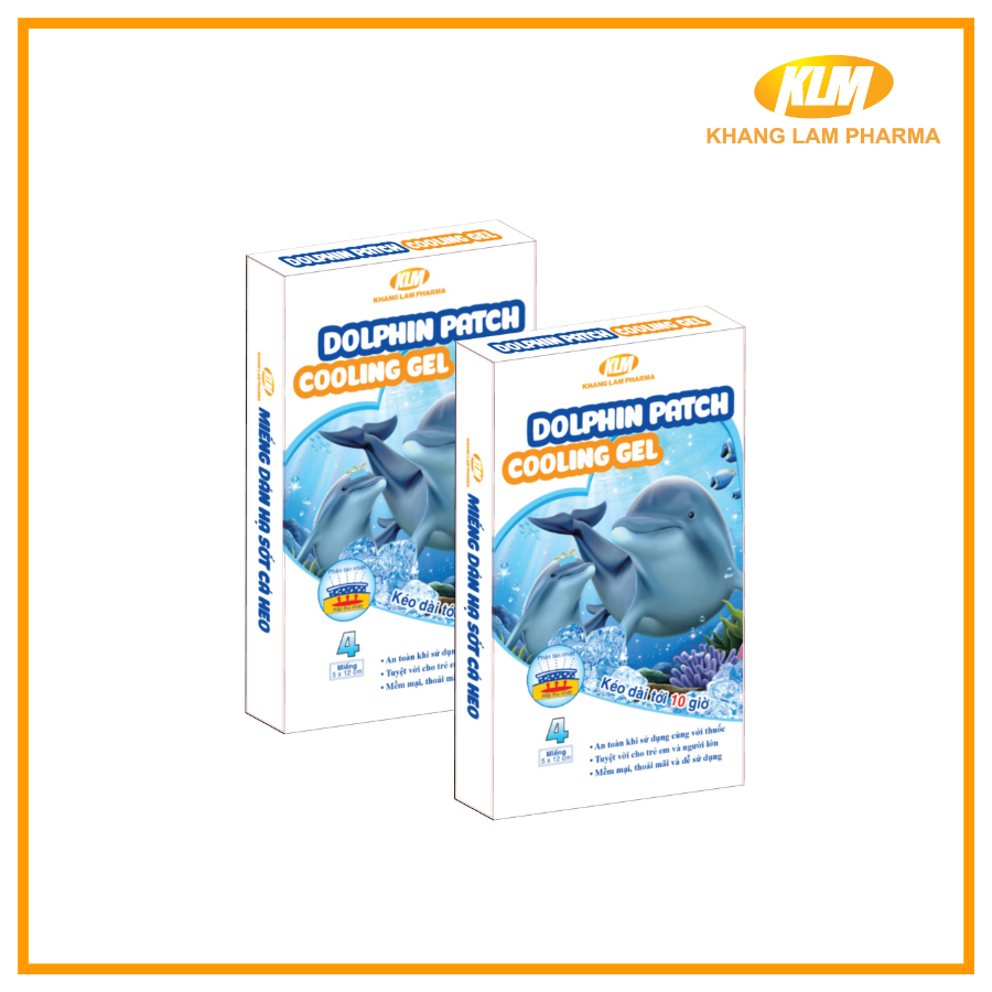 Dolphin Patch (Cooling gel) - Miếng dán hạ sốt cho trẻ em và người lớn