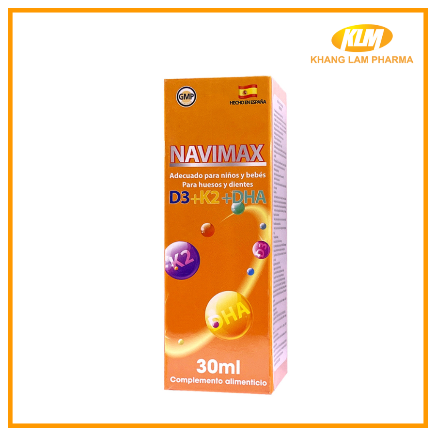 Navimax -  Bổ sung D3,K2 và DHA nhỏ giọt cho bé
