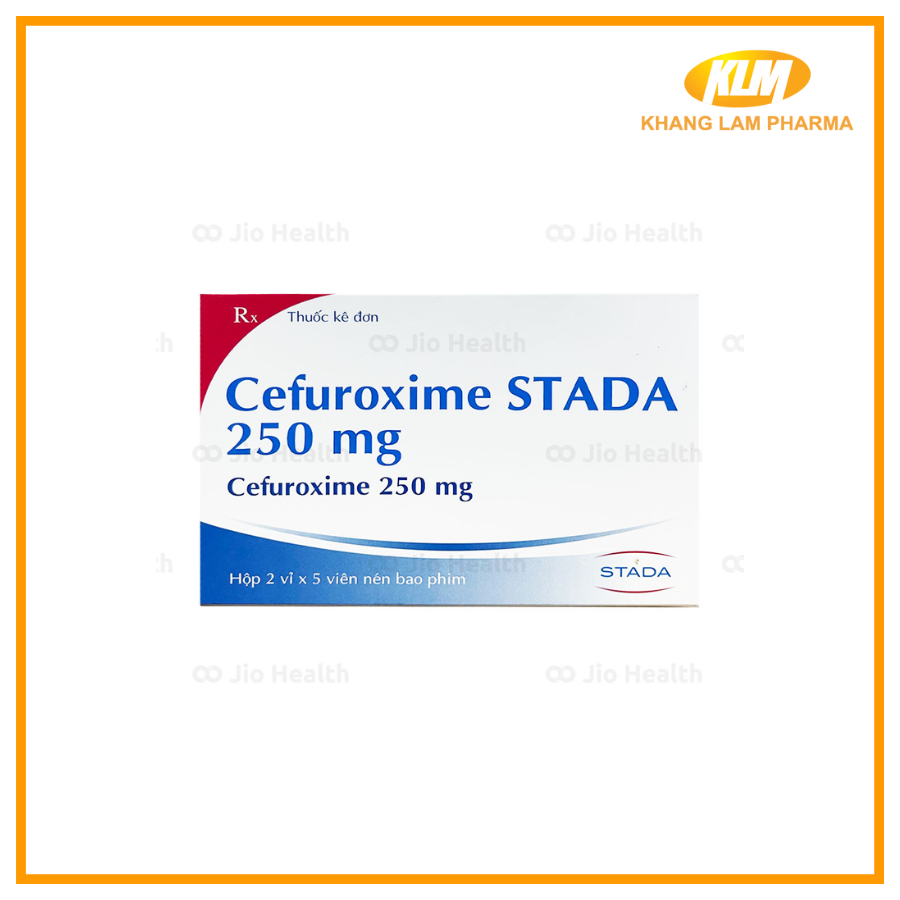 Cefuroxime stada 250mg - Thuốc trị ký sinh trùng, chống nhiễm khuẩn, kháng virus, kháng nấm