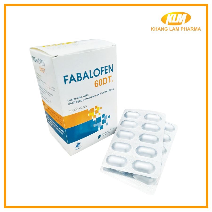 Fabalofen 60DT - Giảm đau, kháng viêm chấn thương, rối loạn viêm đường hô hấp