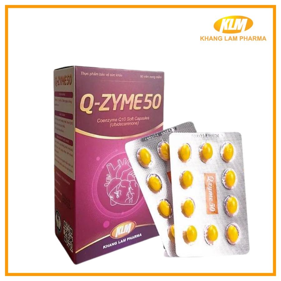 Q-Zyme 50 - Sản phẩm hỗ trợ các vấn đề tim mạch (Hộp 60 viên)