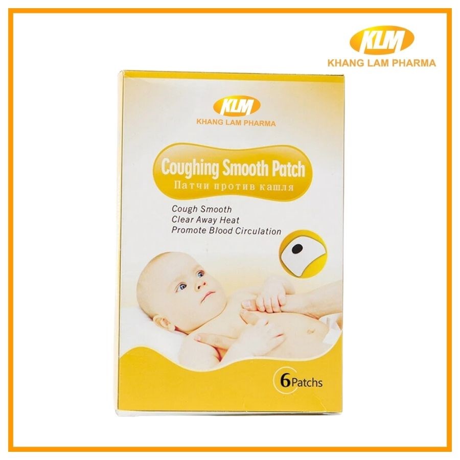 Coughing Smooth Patch - Miếng dán thảo dược giảm ho, viêm phế quản cấp ở trẻ em (Hộp 6 miếng)