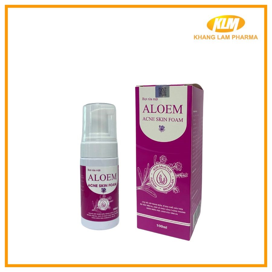 Bọt rửa mặt ALOEM Acne Skin Foam - Ngăn ngừa mụn, giảm kích ứng da (100ml)