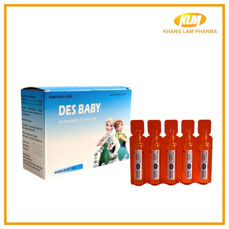 Des Baby - Giảm viêm mũi dị ứng (Hộp 20 ống)