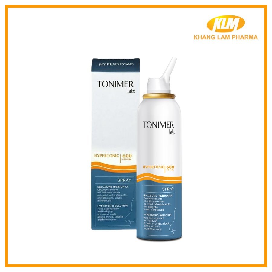 Tonimer Lab Hypertonic Spray - Xịt mũi nước biển giảm viêm mũi dị ứng