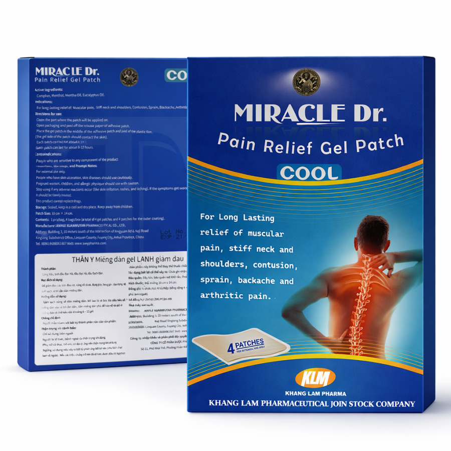 Pain Relief Gel Patch (Cool) - Cao dán lạnh giảm đau cơ khớp
